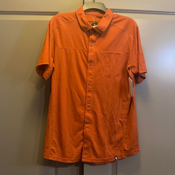 Smartwool Men's Merino Sport Short Sleeve Button Down - Picante
